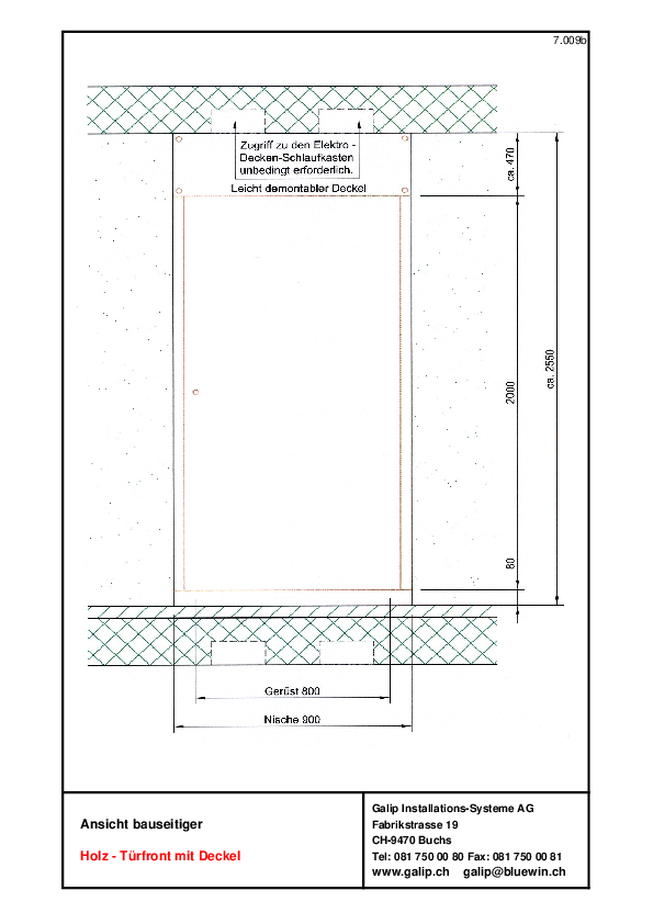 Zeichung Haustechnikgerüst